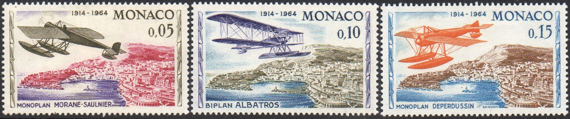 timbres-poste Monaco stamps 1964 Aerial Rally Monte-Carlo